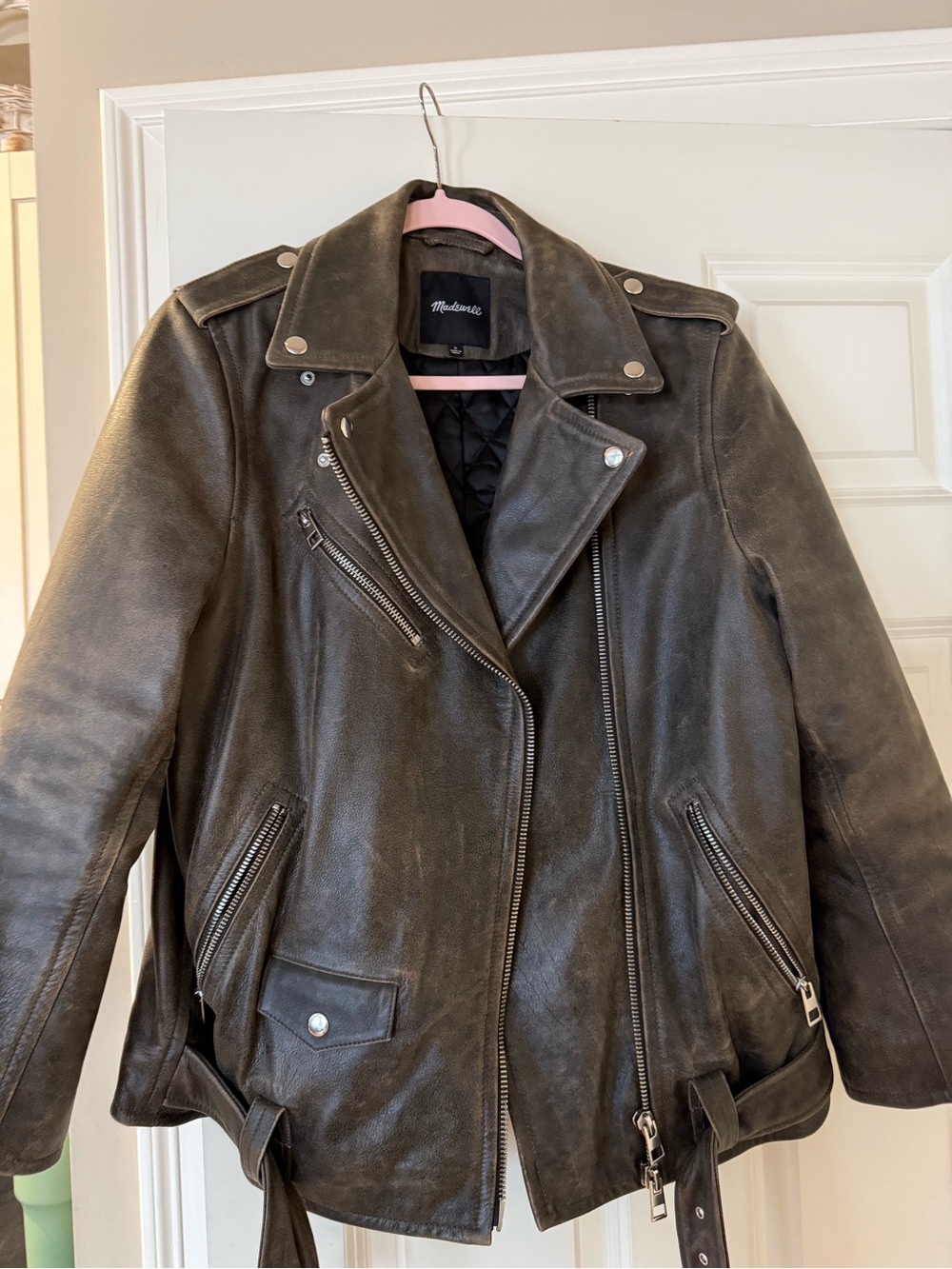 Madewell Oversized Leather Motorcycle Jacket